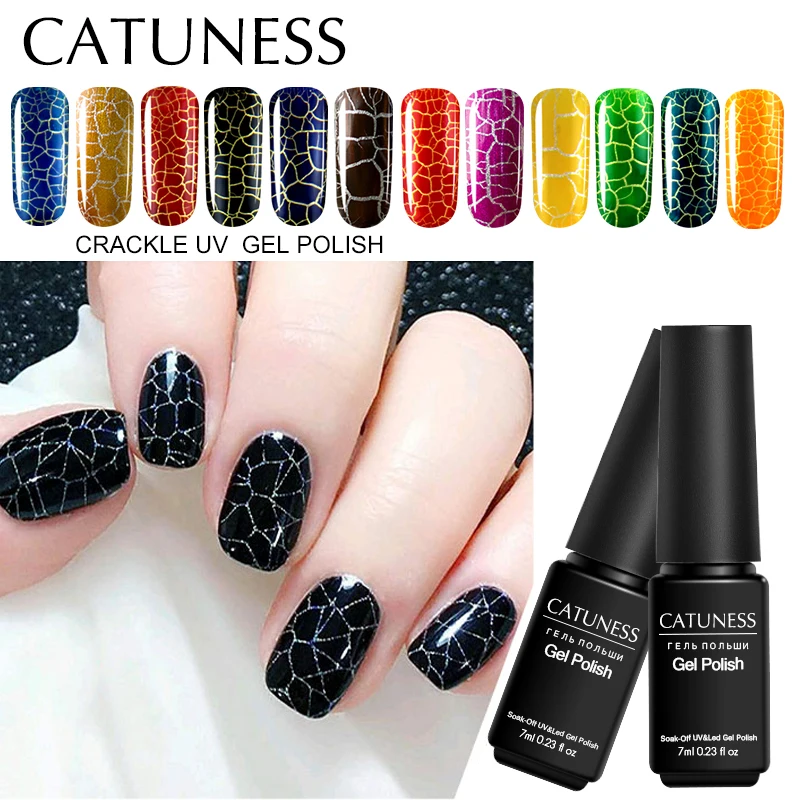 CATUNESS треск УФ гель 7 мл выдерживает-гель лак для ногтей 12 Цветов продолжительный