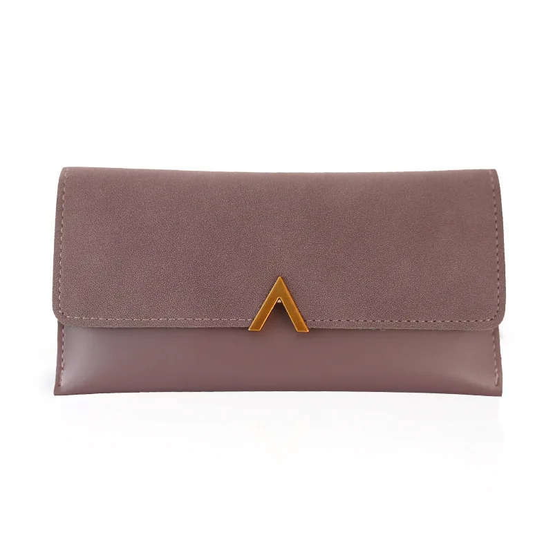 

Womens wallets and purses V-shaped decorative long buckle wallet 2019 new multi-function tide simple student purses red purses