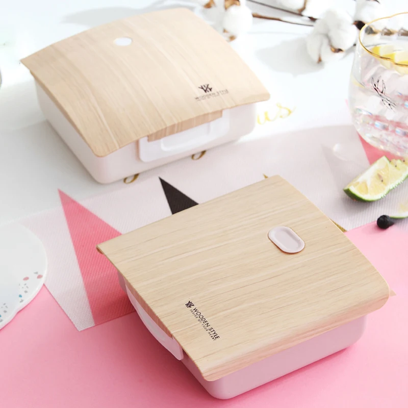 Ланч бокс ONEUP с деревянным покрытием портативный пищевой контейнер для пикника