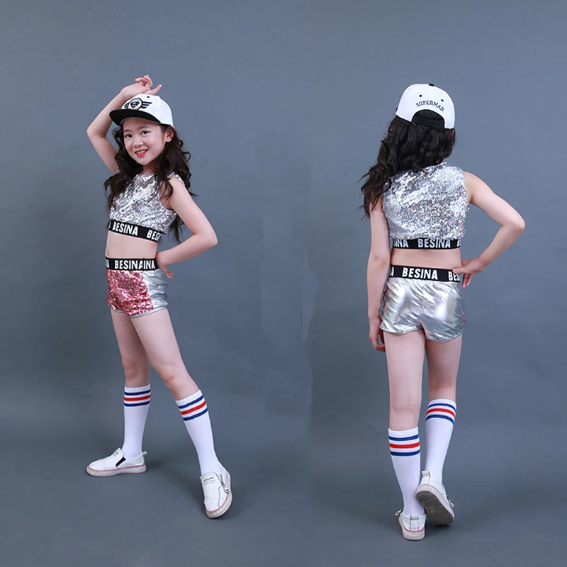 Новинка детские танцевальные костюмы для джаза уличная танцевальная одежда с