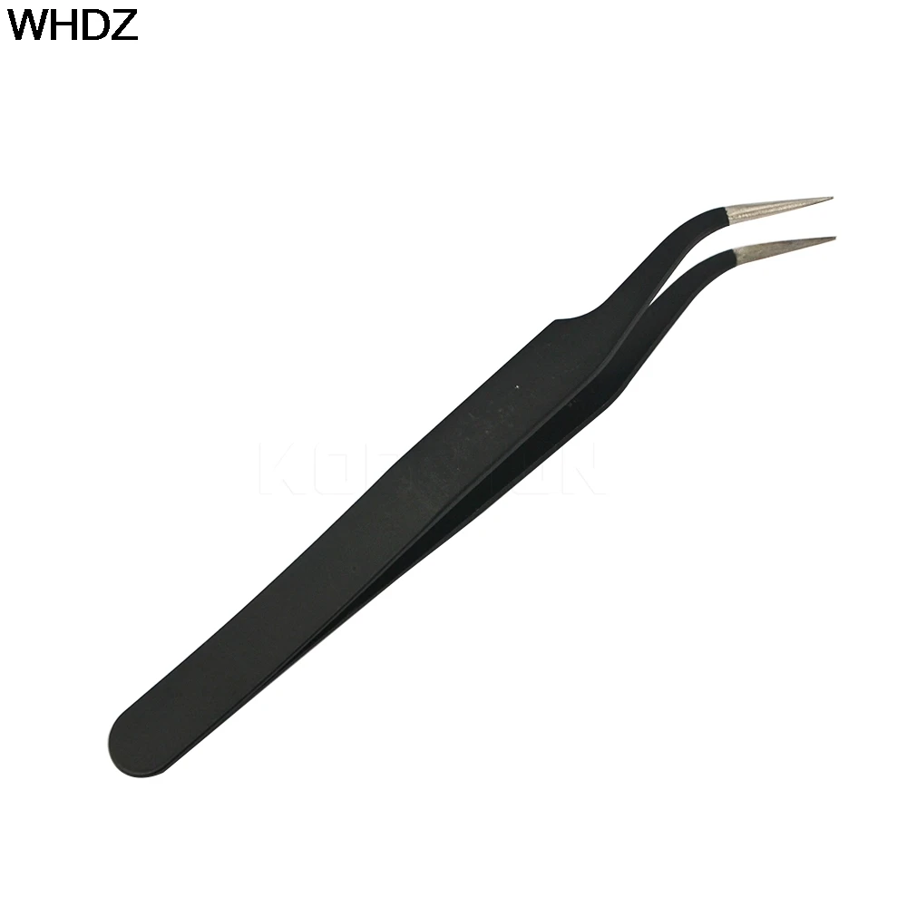 Черные пинцеты для ресниц 2 шт./компл. антистатические из нержавеющей стали|tool