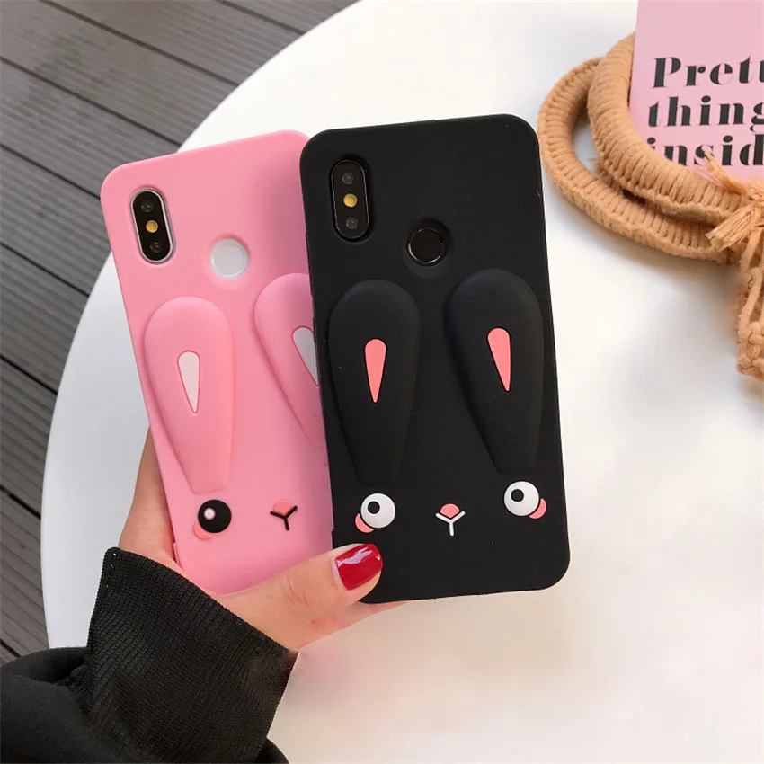 Милый мультяшный чехол для телефона Xiaomi Redmi Note 7 s мягкий силиконовый на заднюю