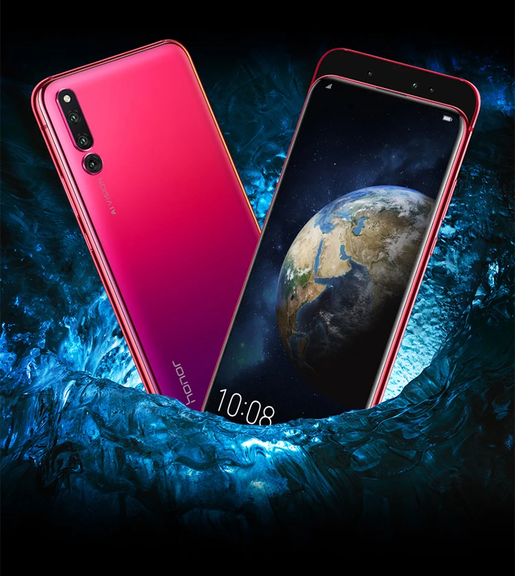Honor Magic 2 полноэкранный 6,39 дюймовый смартфон 6 камер распознавание лица+ отпечатков пальцев 3500 мАч 2340*1080 Восьмиядерный 16 Мп+ 24 Мп+ 16 МП