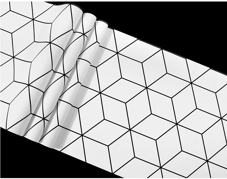 Скандинавские геометрические латтические 3D обои черный винил белая сетка обои рулон 3D для гостиной фон Фреска Papel Pintado