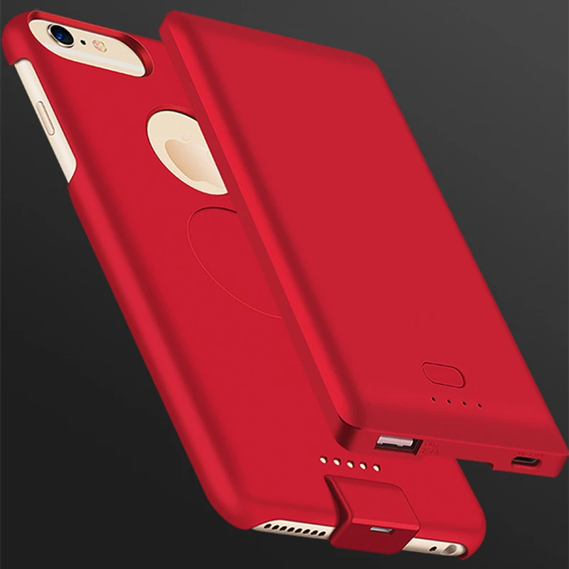 Расширенный телефон Батарея Мощность чехол для iPhone 8 Plus/7/6s/6 Plus Портативный Мощность Bank зарядное устройство для iPhone 8/7/6s Беспроводной Магнитный Батарея чехол