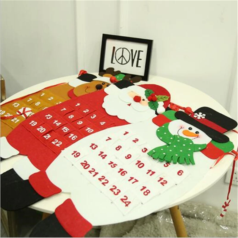 2020 Новый рождественский подарок календарь ремесло Санта Клаус снеговик