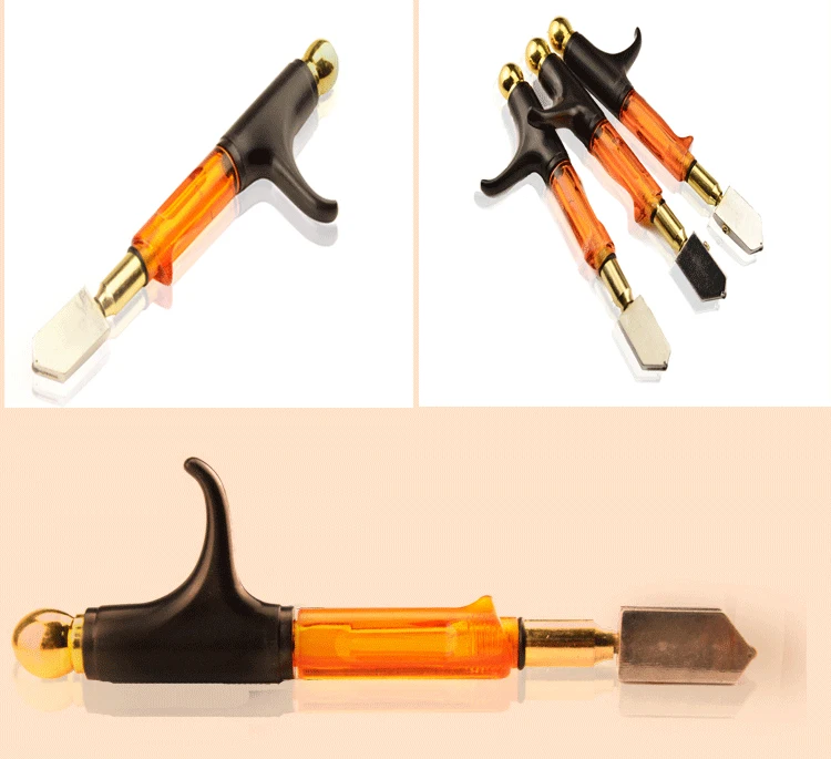 Brand New Hand-Held Glass Cutter T-Type Push Cutter High Quality Tungsten Steel Head Sharp Blade Comfortable Use Cutting Tool