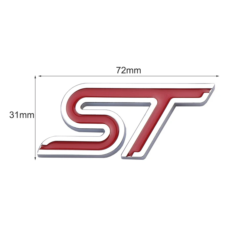 Металлическая 3d-эмблема стикер ST Label 3D логотип спортивный стиль для Ford Focus Fiesta