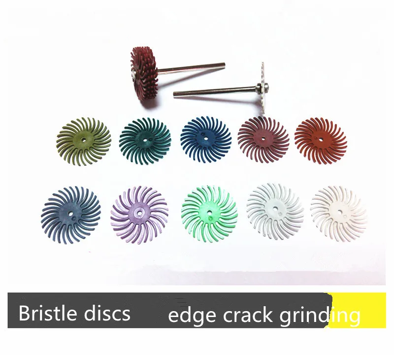 Small Radial Abrasive  Bristle Disc for Cleaning Polishing Jewelry Wood 70 PCS with 15 shanks