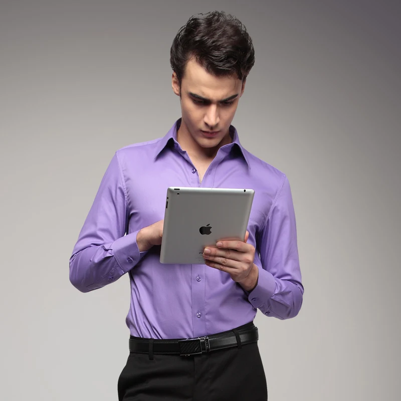 men's lavender purple denim shirt 