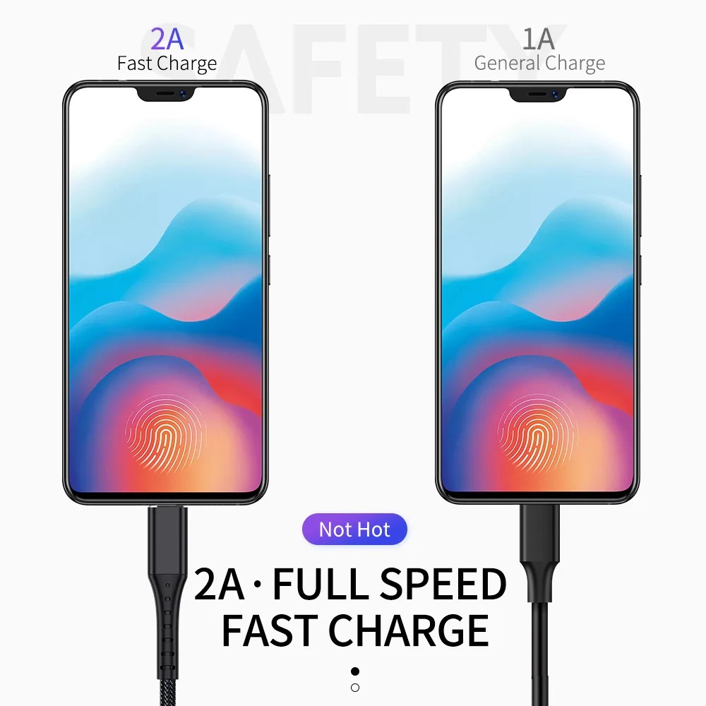 ROCK Micro USB кабель 2А быстрая Синхронизация данных зарядный для samsung huawei Xiaomi LG Andriod