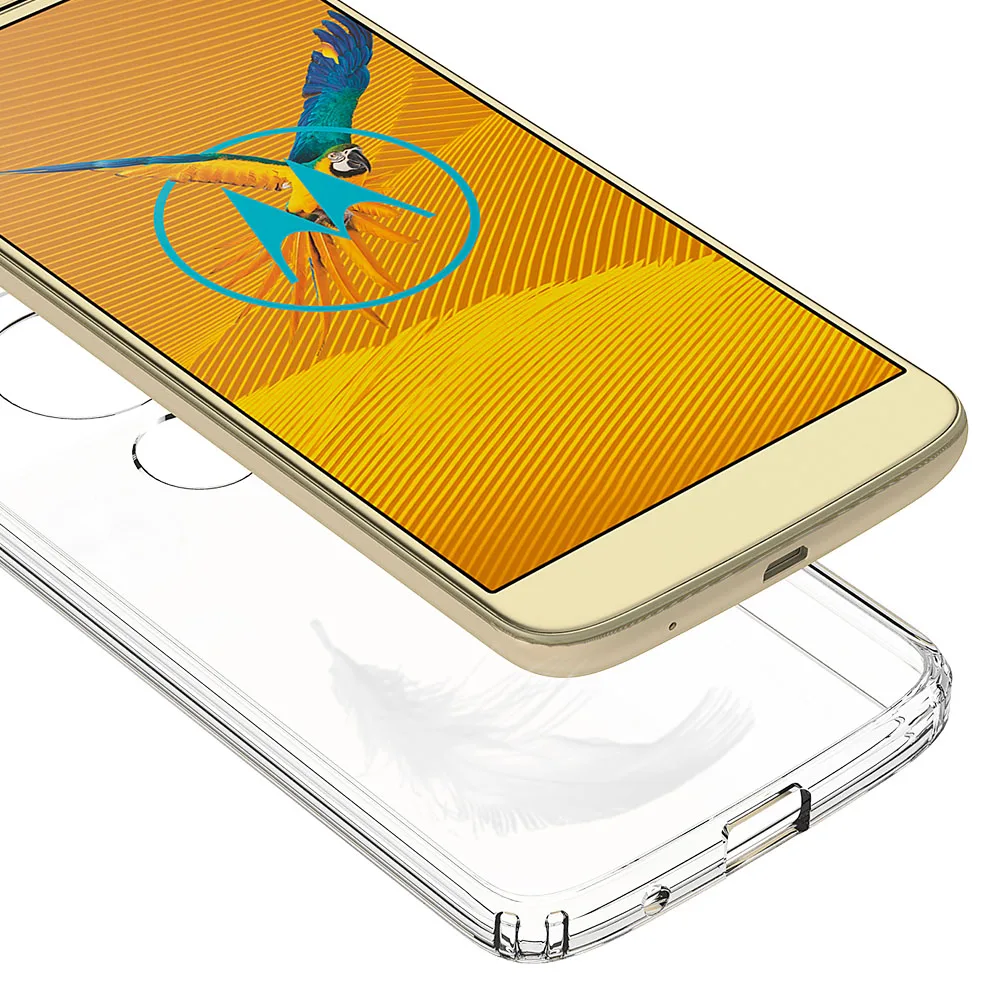 Тонкий мягкий жесткий чехол из ТПУ для Motorola Moto E5 Plus прозрачный телефона с защитой