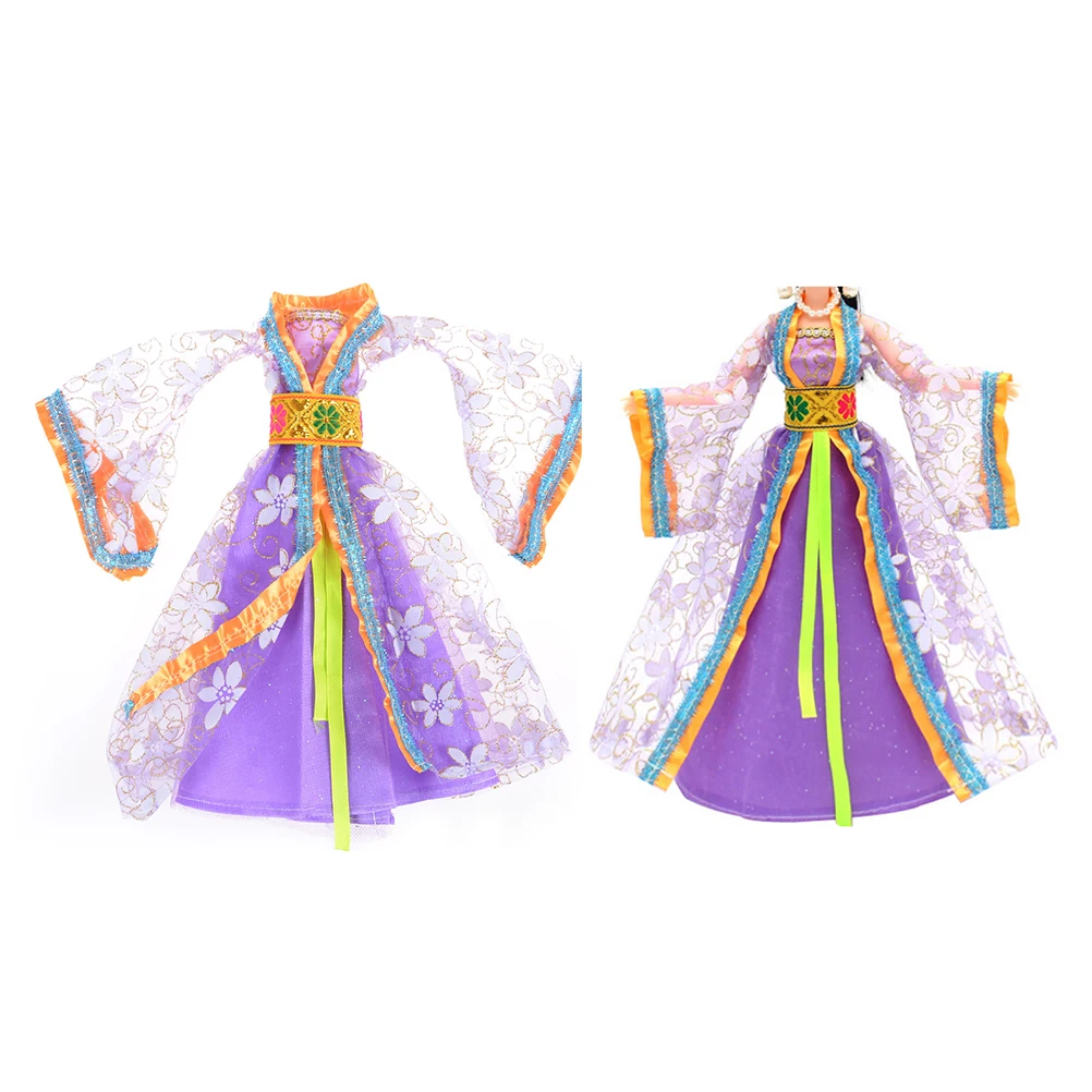 

1pcs Dolls Handmade Clothes Dresses Ancient Costume Gown Dress For Grows Outfit For Doll Dress For Girls