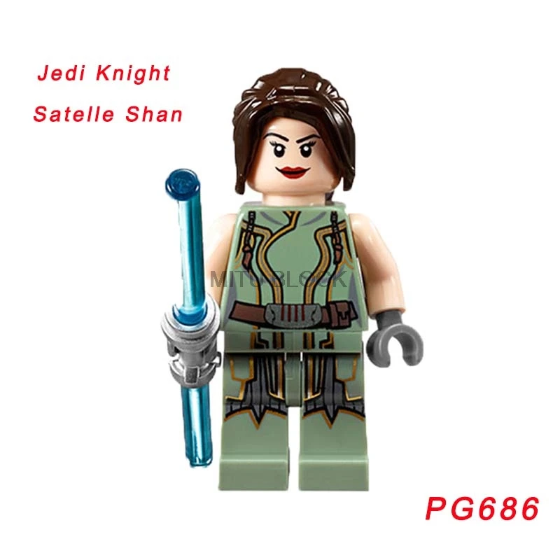 pg684 Фигурки из Звездных Войн Leia Luke Jabba queen Padme Amidala C3Po Starwars Yoda Han Solo строительные блоки кирпичная игрушка - Цвет: pg684
