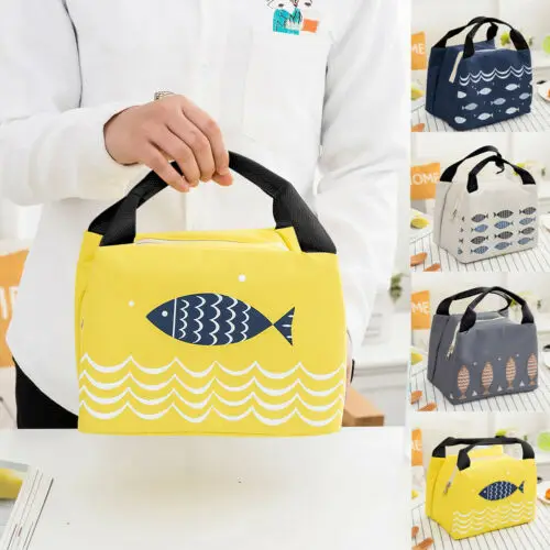 Переносной изолированный термоохладитель с изображением мультяшных рыбок Ланч