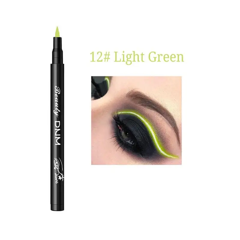 12 12 видов цветов долговечный Водостойкий карандаш для глаз легко носить подводка для глаз Ручка Макияж Водонепроницаемый косметический карандаш для век - Цвет: 12