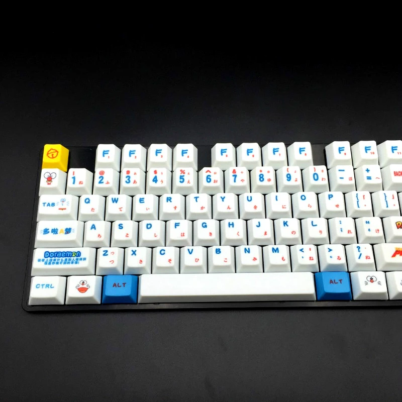 Doraemon японский Languag PBT брелки Топ Печатный 109 набор ключей профиль для Cherry MX переключатели Механическая игровая клавиатура