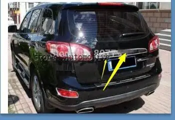 Стайлинг автомобиля 2010-2012 для Hyundai Santa Fe отделка крышки багажника из нержавеющей