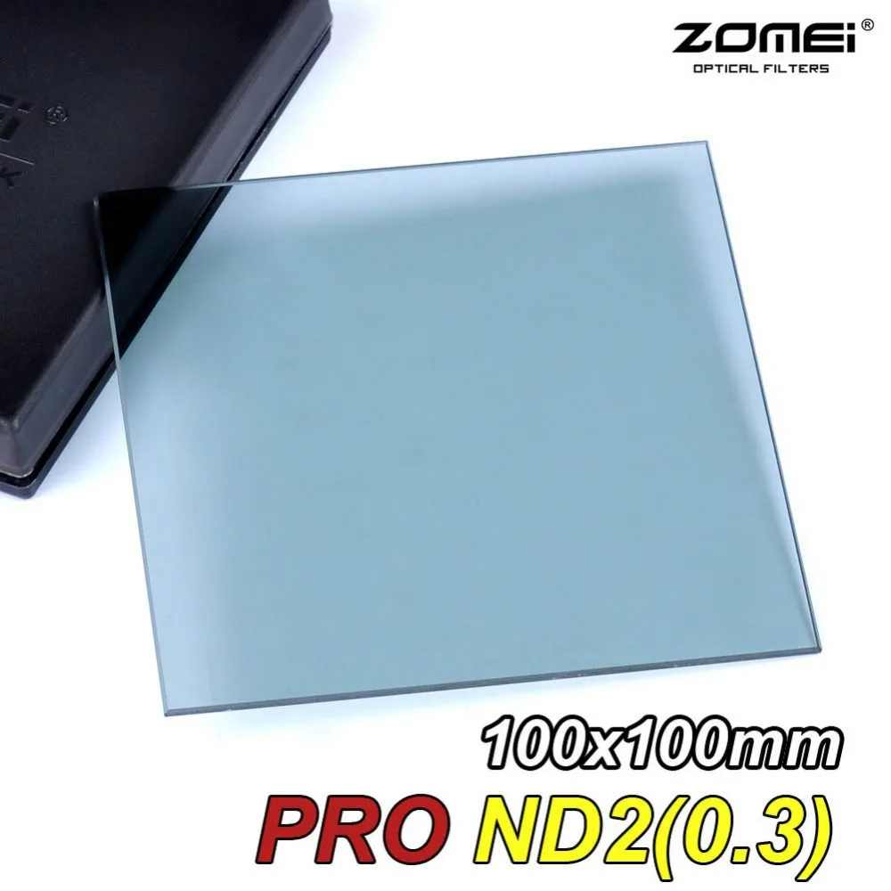 Профессиональный квадратный фильтр Zomei 100 мм ND2 100x100 ND0.3 1 Stop оптическое HD Стекло