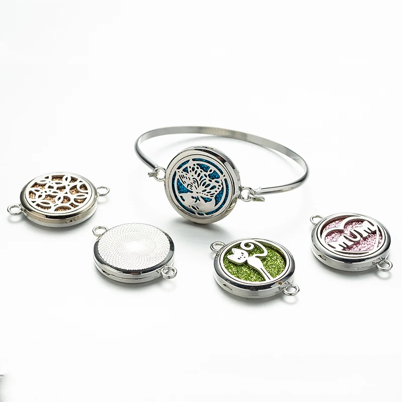 Ароматерапия Магнитный медальон из нержавеющей стали 30 мм браслет диффузор
