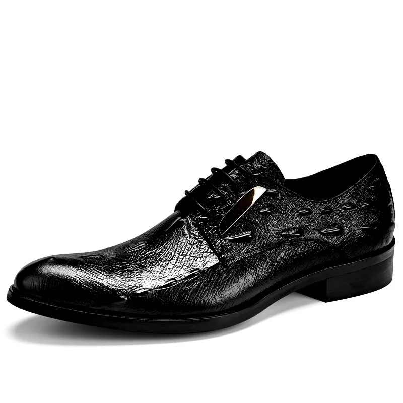 

2019 Summer British Men's Business Leather Shoes First Layer Leather Wedding Shoes