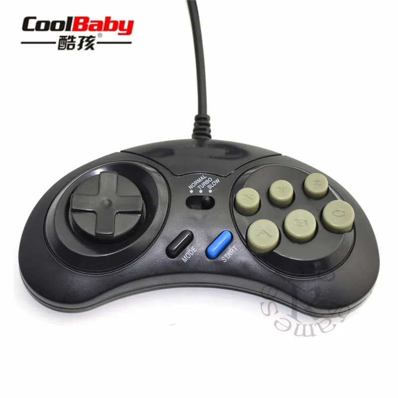 Классический проводной игровой контроллер для SEGA Genesis геймпад с 6 кнопками Mega Drive