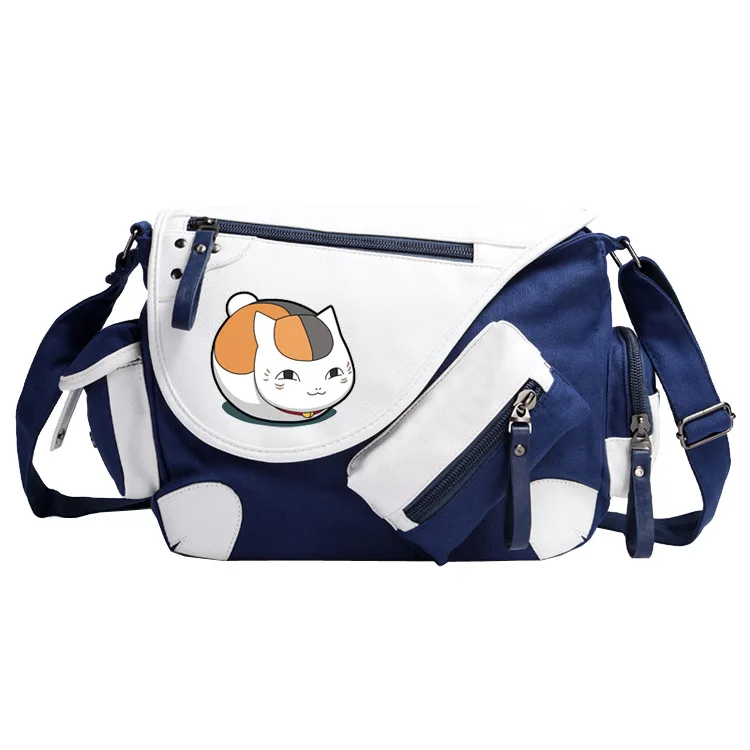 Аниме Natsume Nyanko Cat Teacher парусиновая Повседневная сумка на молнии через плечо сумки