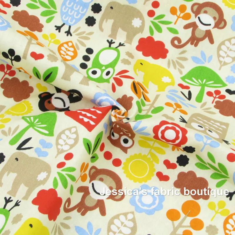 50*160 см/шт. совы обезьяны ситцевой ткани для лоскутного шитья Стёганое одеяло