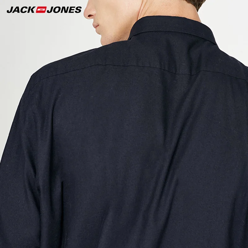 Jack Jones весна осень Мужская Повседневная рубашка приталенная клетчатая рубашка с длинными рукавами | 217405522