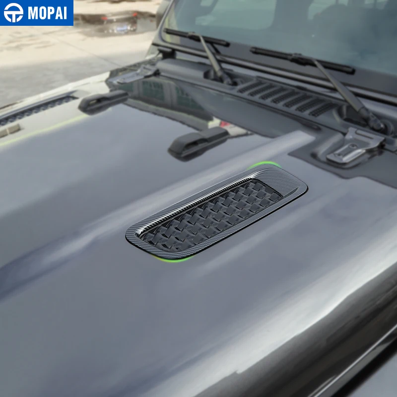 Автомобильные наклейки MOPAI для Jeep Wrangler JL+ Автомобильный капот для двигателя, воздушный выход переменного тока, декоративная крышка для Jeep Wrangler, аксессуары