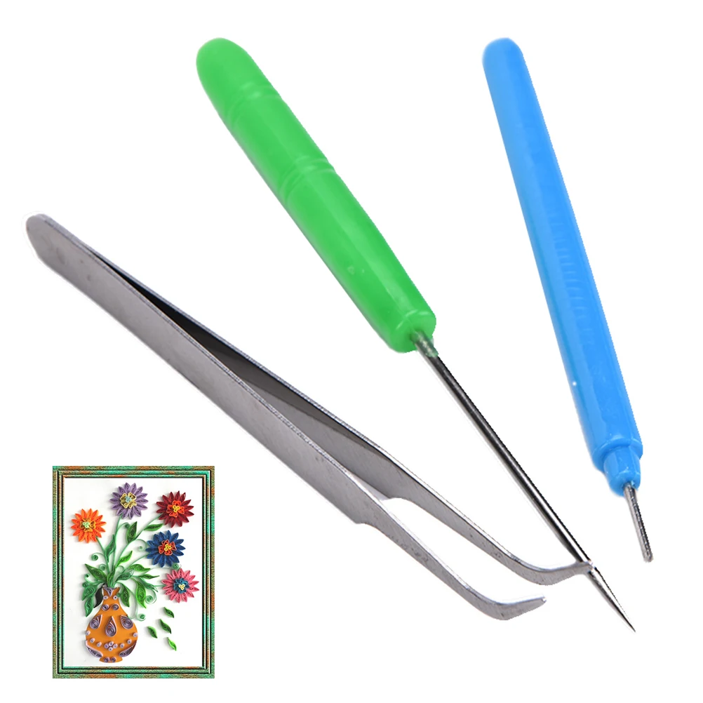 3 шт./компл. инструмент для изготовления бумаги сделай сам цветочной пинцет с