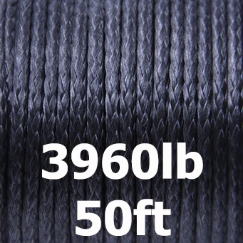 Плетеная UHMWPE леска для рыбалки 100lb-3960lb сильная соленая водная Рыбная леска крепкая веревка для кайта для отдыха на природе и туризма - Цвет: 3960lb 50ft black