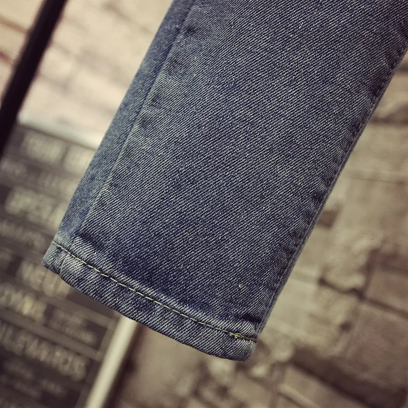 Lyusan плюс размер 5xl карандаш рваные высота талии джинсы женщина девять очков