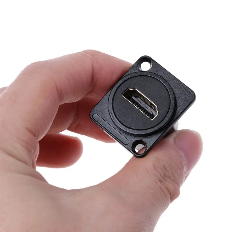 HDMI d-типа RJ45 розетка сеть втулка Шасси Панель Крепление аудио разъем металлический HD авиационный кабель Cat5e Cat6