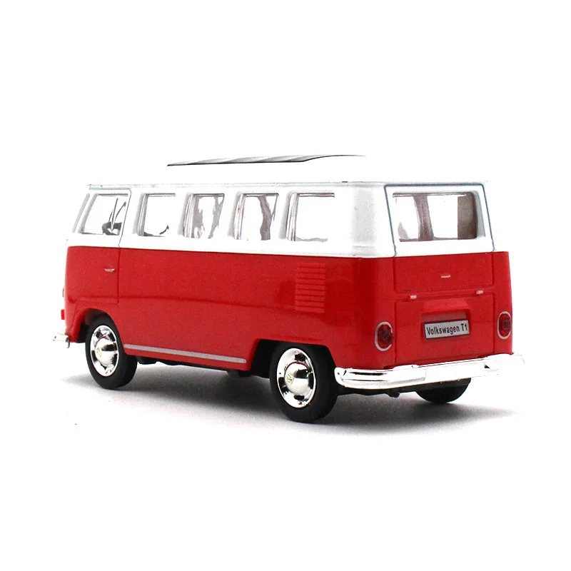 CAIPO 1:43 VW автобус литой под давлением модель автомобиля металлический материал детские игрушки коллекция украшения открыть дверь и вытянуть назад модель игрушечного автомобиля