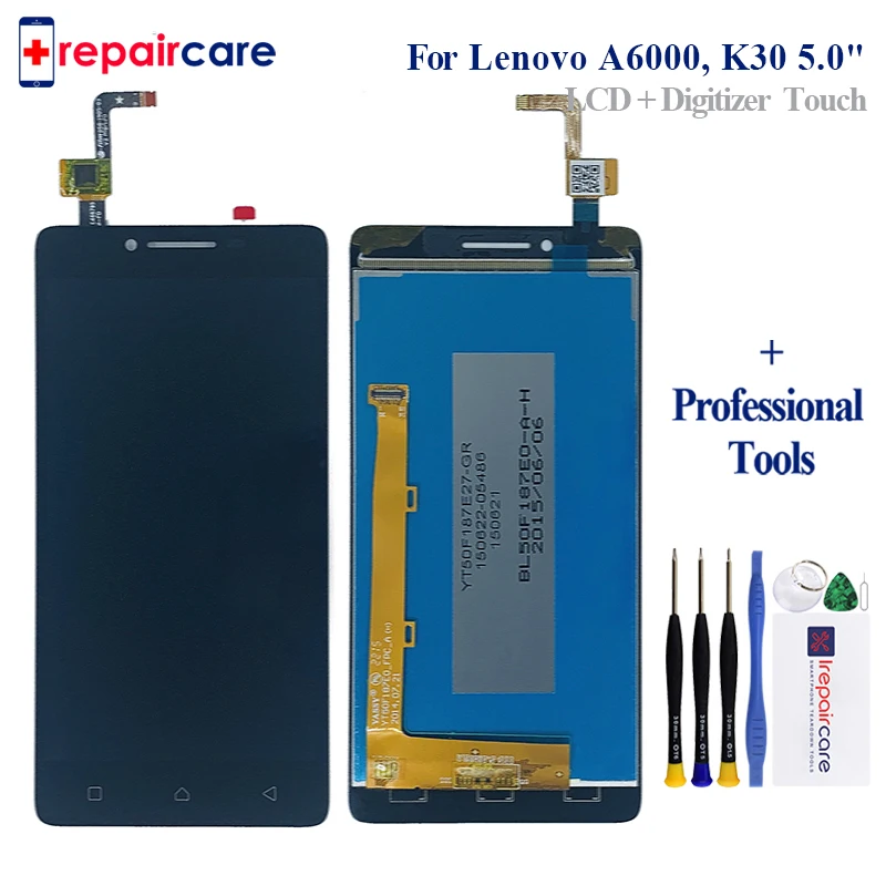 ЖК-дисплей и сенсорный экран для Lenovo A6000 сменный дигитайзер в сборе K30 A 6000