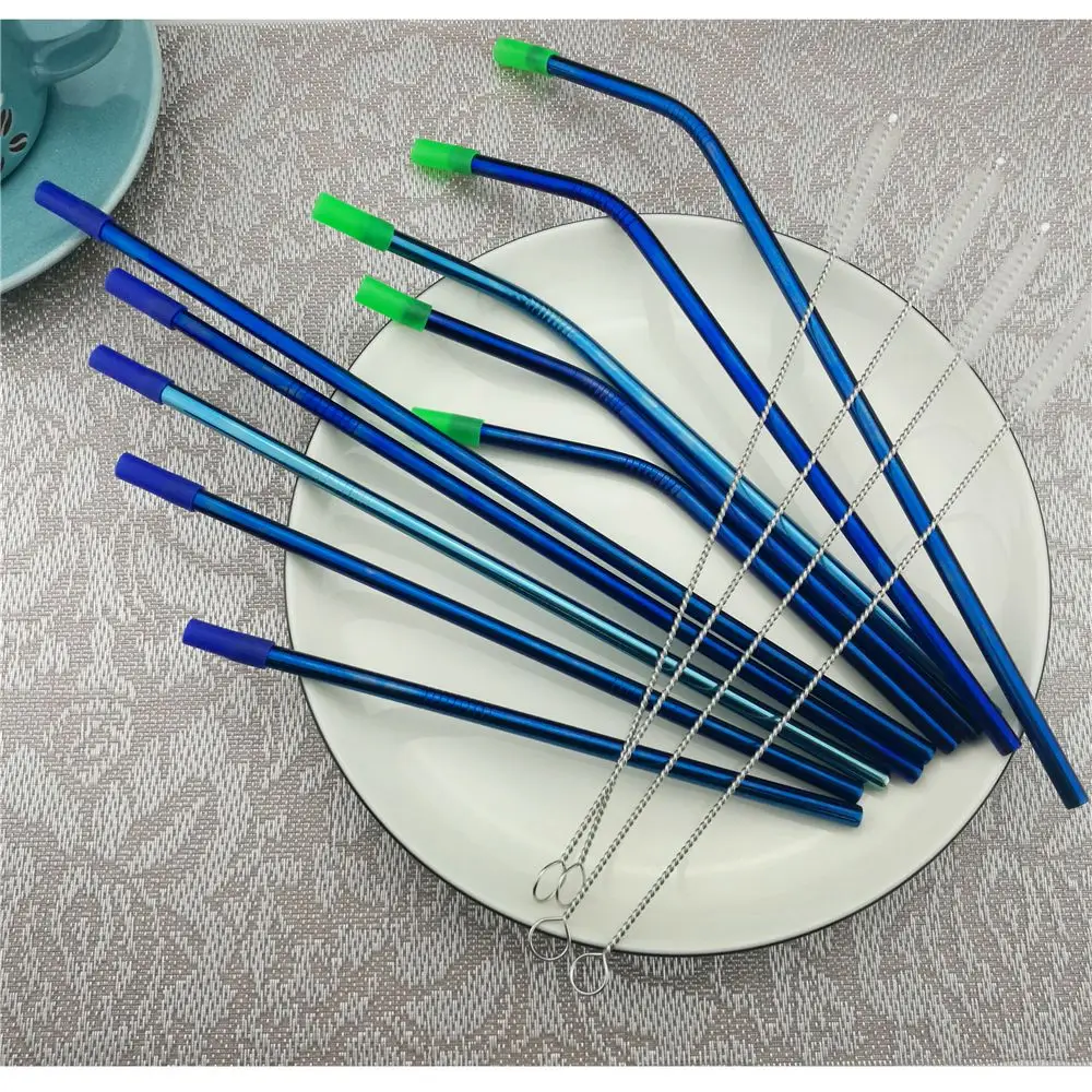 2018 длинная нержавеющая сталь 4 шт./компл. металлическая Питьевая соломка с