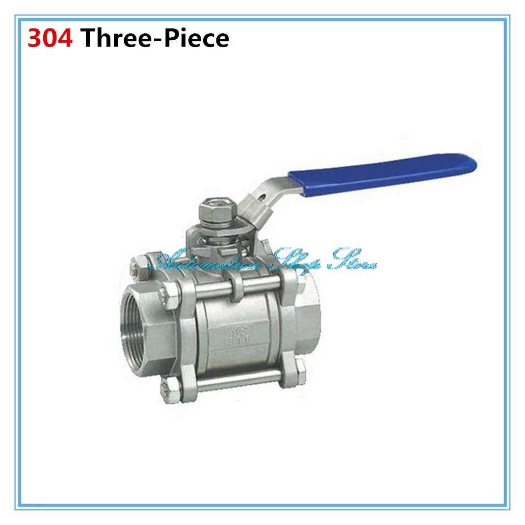 

Stainless Steel SS 304 Pipe Three-Piece Ball Valve Female Threaded 1/2" 3/4" 1" 1-1/4" 1-1/2" 2" Sanitary Ball Valve Straight