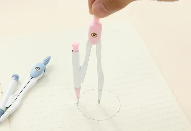 8 шт./лот металлические карандашные компасы школьные студенческие с механическим