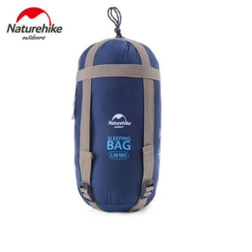 Dark blue Naturehike 190*75 см Открытый конверт спальный мешок Кемпинг путешествия Туризм ультра-легкий спальный мешок Дорожная сумка Туризм LW180 680 г - Цвет: Dark blue