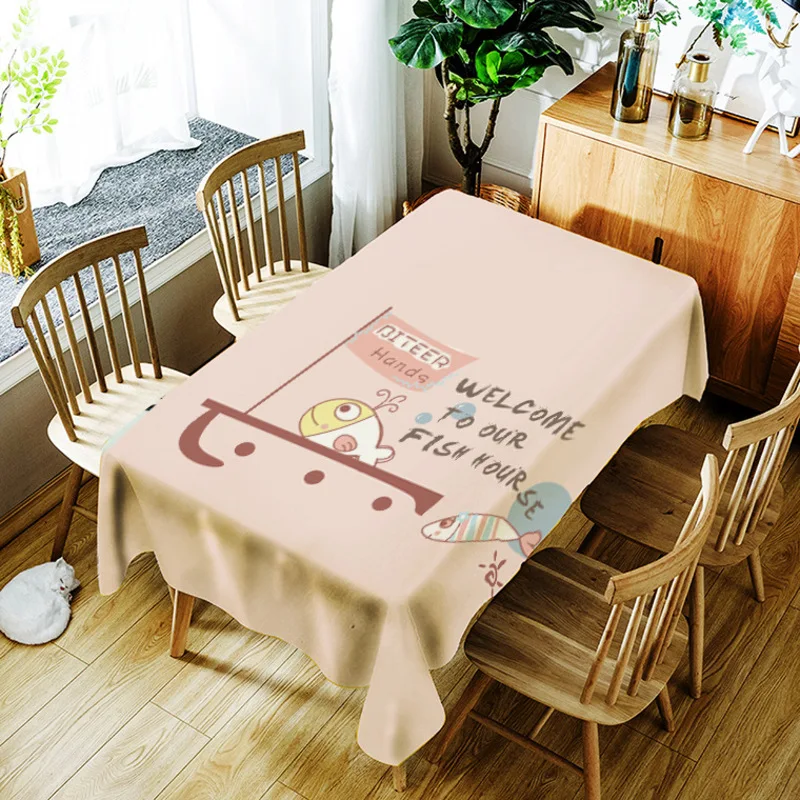 Столовое Покрытие Little Bird Водонепроницаемое Противоофурфорное Прямоугольное Тапете Покрывало на Кухню для Обеденного Стола