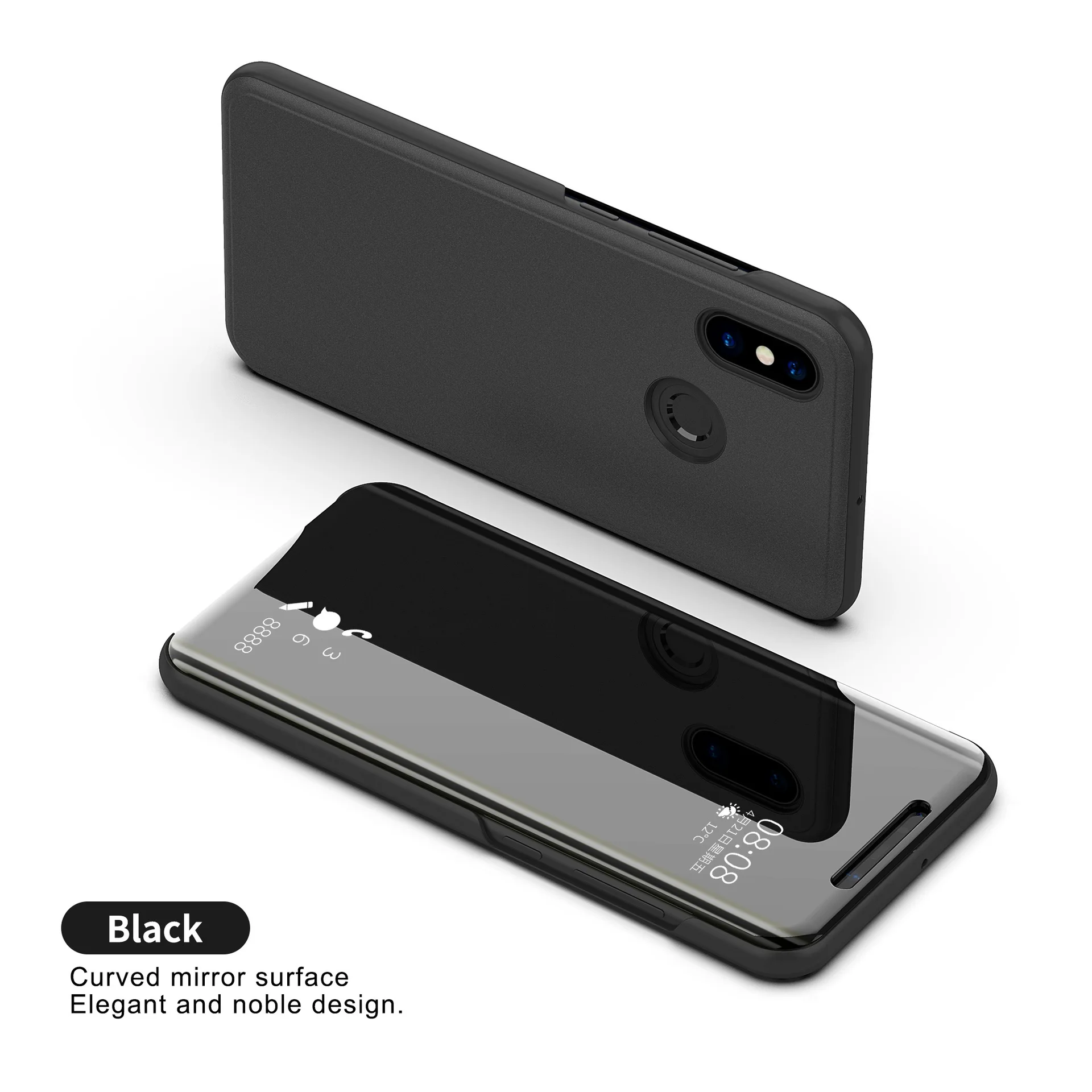Умный прозрачный зеркальный флип чехол для Xiaomi mi 9 8 lite se Mi A1 A2 Mix 2 3 Redmi 4X Note 7 6 pro 5 note 4