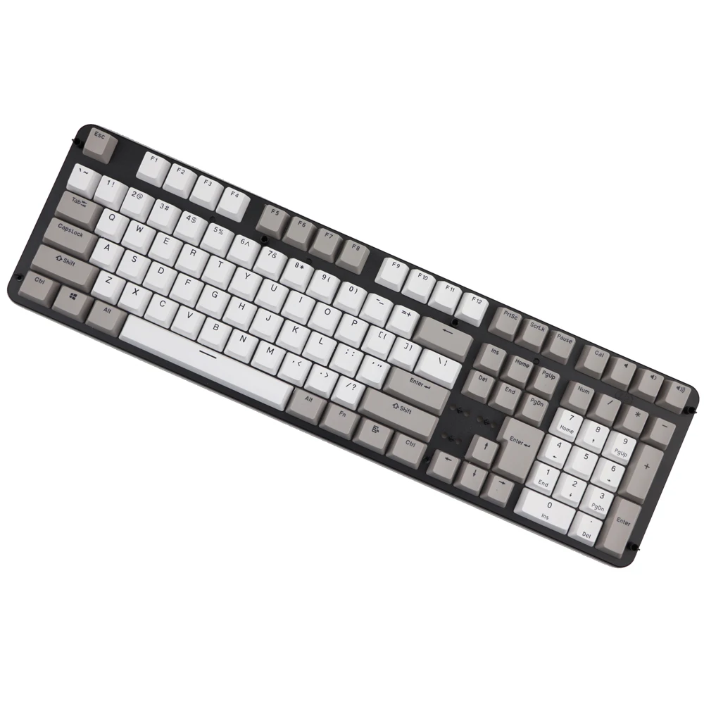 pbt keycap Double shot 108 keys Retro gray white OEM profile for MX Switches mechanical keyboard Keycaps