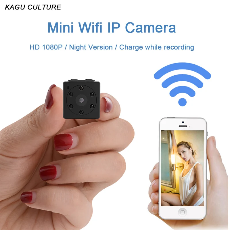 Мини Wi Fi IP Камера инфракрасный Ночное видение HD 1080 P заряд во время Запись видео