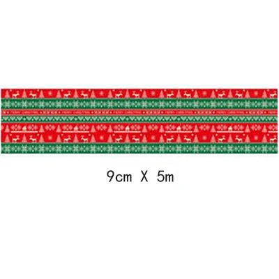 04 christmas gift 9 см* 5 м Рождественский Санта Клаус васи лента DIY декоративный альбом-ежедневник маскирующая лента клейкая лента этикетка наклейка канцелярские товары - Цвет: 04 christmas gift