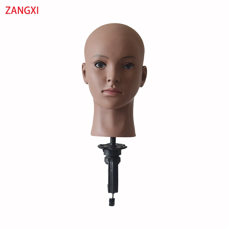 

Afro Bald Mannequin Head For Wig Making Hair Extensions Hat Display Cosmetology Training Head With Free Holder Wig Block Head