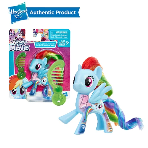 RAINBOW DASH FurReal Friends, My Little Pony с рисунком из мультфильма «Мой Маленький Пони» друзей 3-дюймовая пленка маленькие пони всех цветов радуги; платье в серии «Lyra Heartstring редкость фигурка коллекционная игрушка - Цвет: RAINBOW DASH