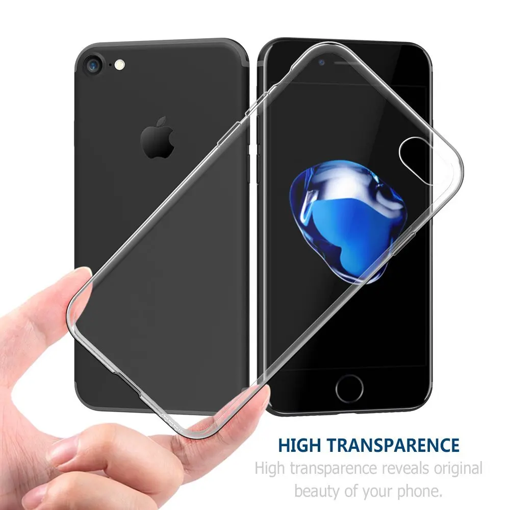 TPU прозрачный мобильный телефон чехол для Apple iPhone X XR XS Max ультра тонкий защитный