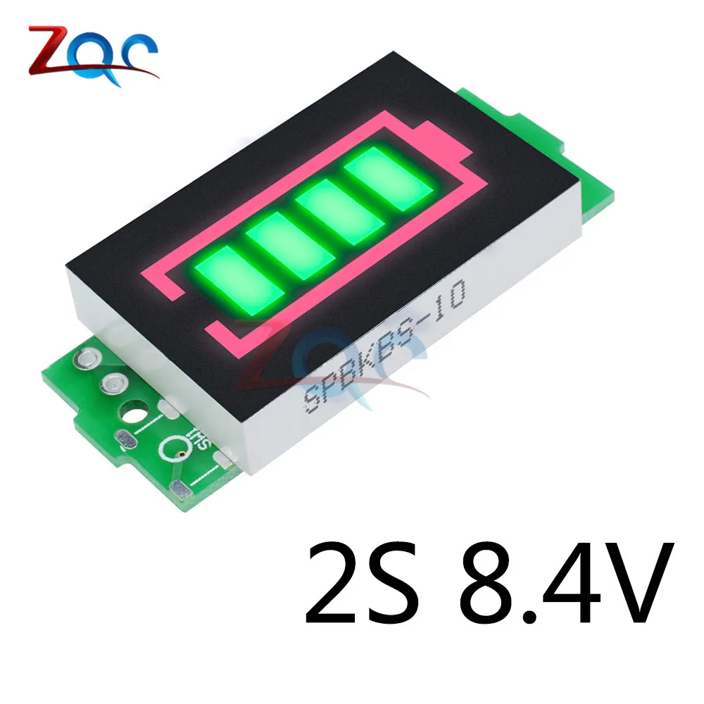 2S 8.4V 1 S, 2 S, 3 S, 4S, 6 S, 7 S, серия литиевых аккумуляторов, индикатор емкости, дисплей, тестер заряда батареи для электромобиля, литий-ионный модуль - Цвет: 2S 8.4V
