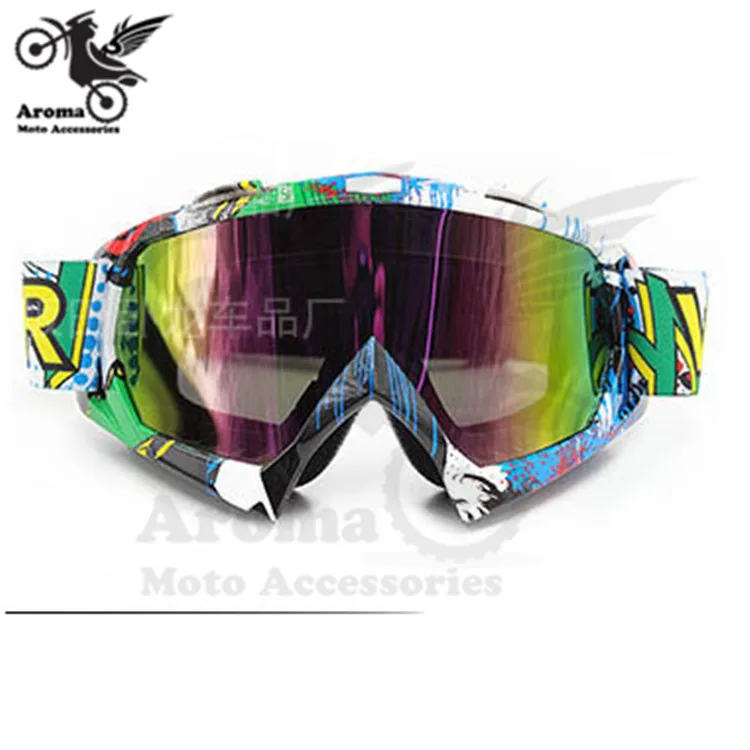 

colorful clear lens motorbike eye protection universal moto dirt pit bike Off-road racing motorcycle glasses motocross goggle